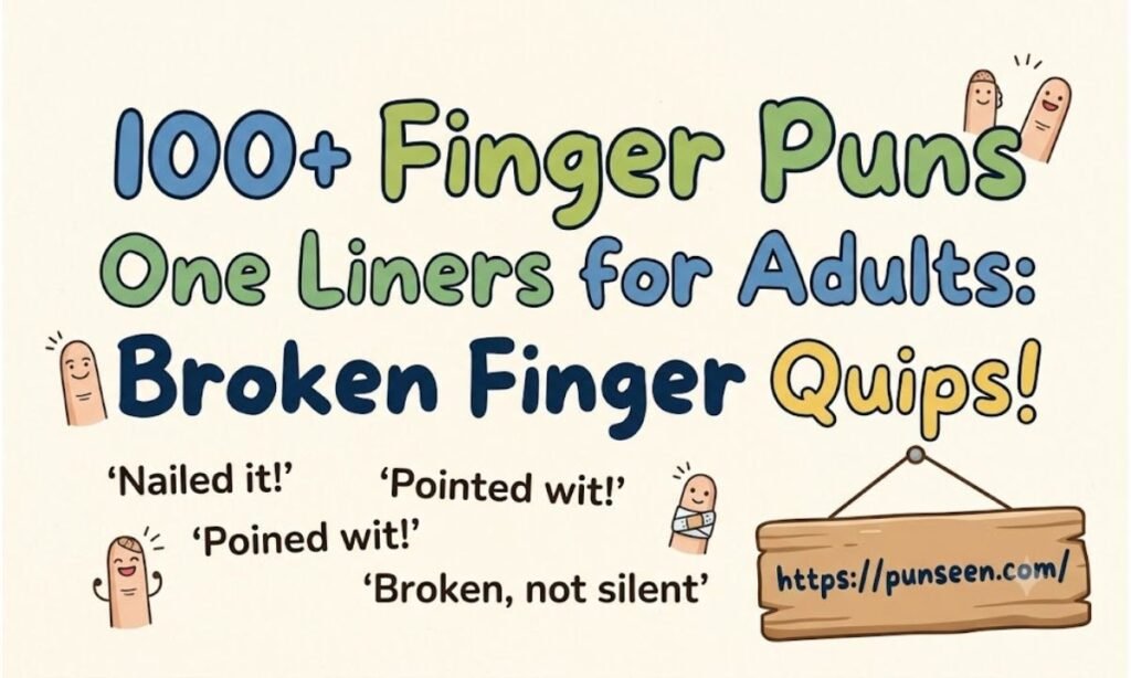 Finger Puns One Liners for Adults: Broken Finger Quips!