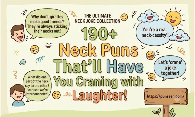 190+ Neck Puns That’ll Have You Craning with Laughter!