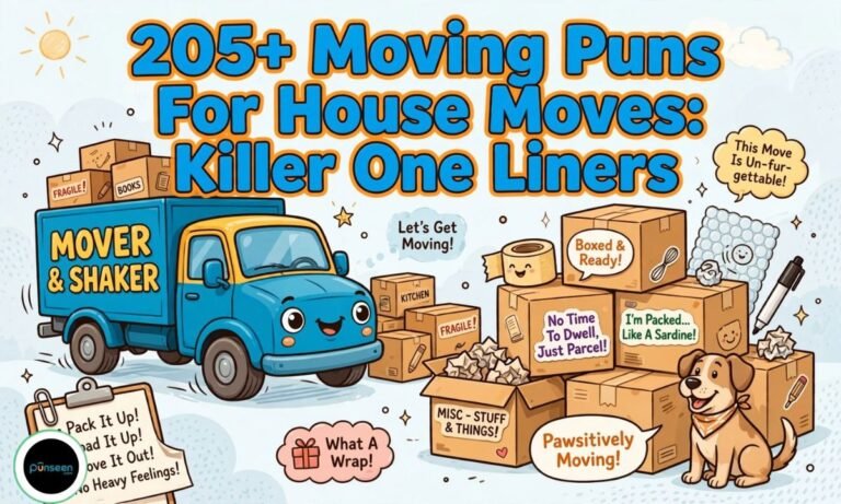 Moving Puns For House Moves: Killer One Liners