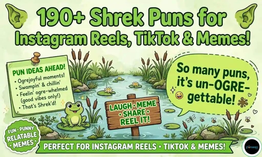 Shrek Puns for Instagram Reels, TikTok & Memes!