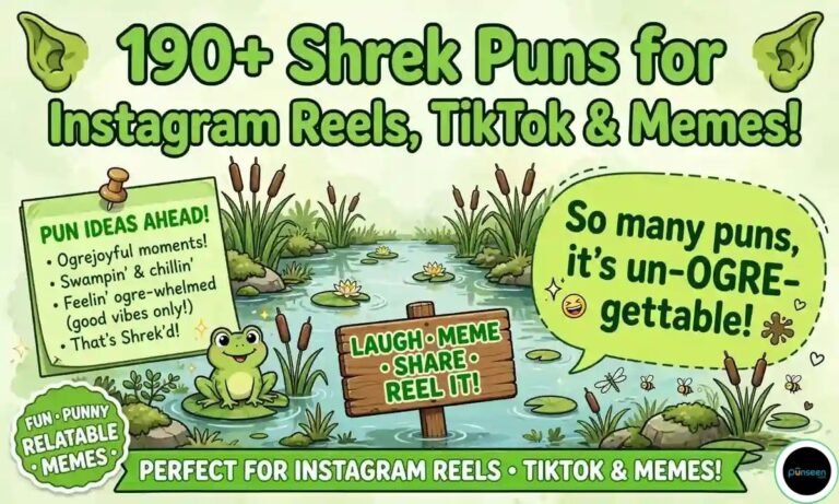Shrek Puns for Instagram Reels, TikTok & Memes!