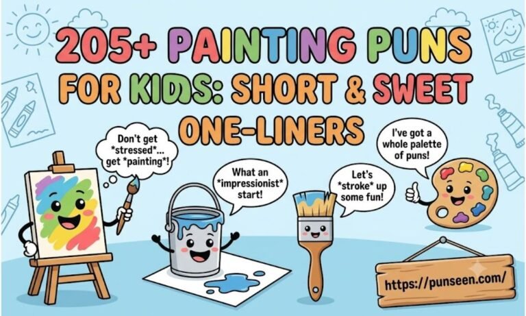 Painting Puns For Kids: Short & Sweet One-Liners