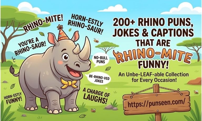 Rhino Puns, Jokes & Captions That Are Rhino-Mite Funny